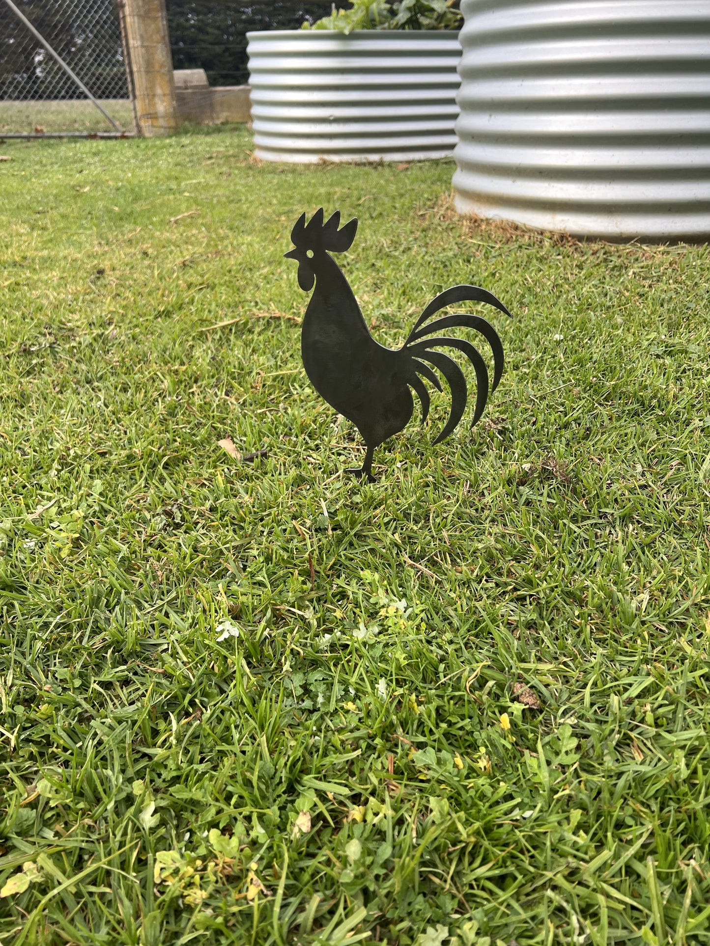 Rooster Garden Stake