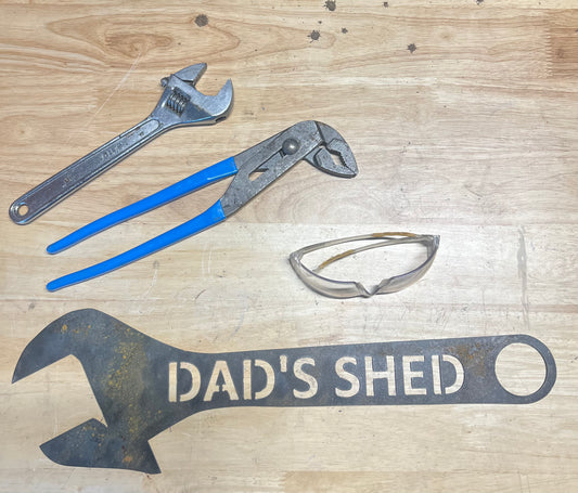 Dad's Shed Wrench Sign