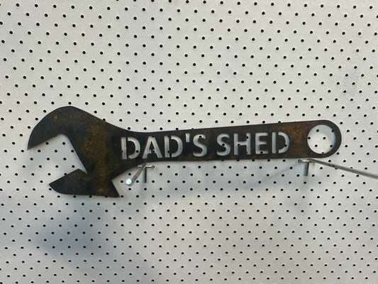 Dad's Shed Wrench Sign